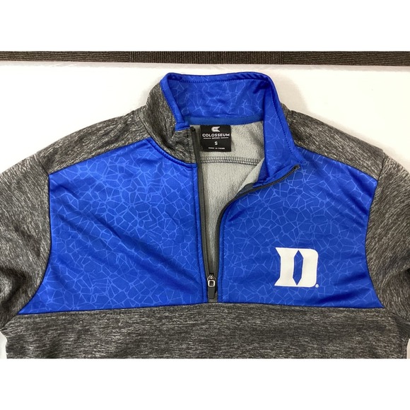 Colosseum Duke Blue Devils Pullover Quarter Zip Athletic Gray Small - Picture 2 of 3